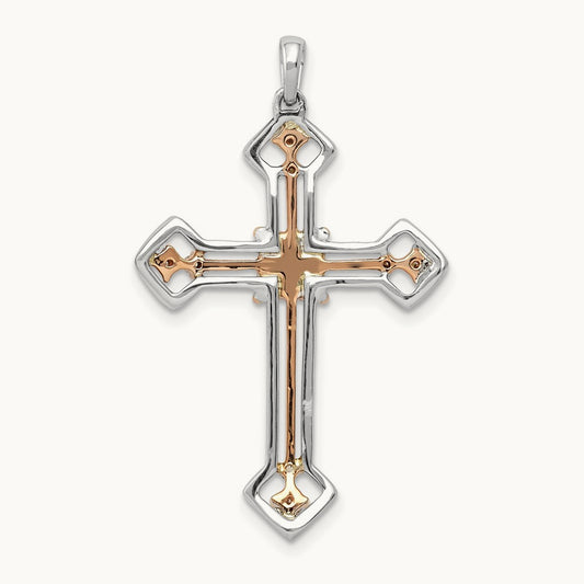 Cross Pendant, 0.50 ct tw Lab-Grown Diamond