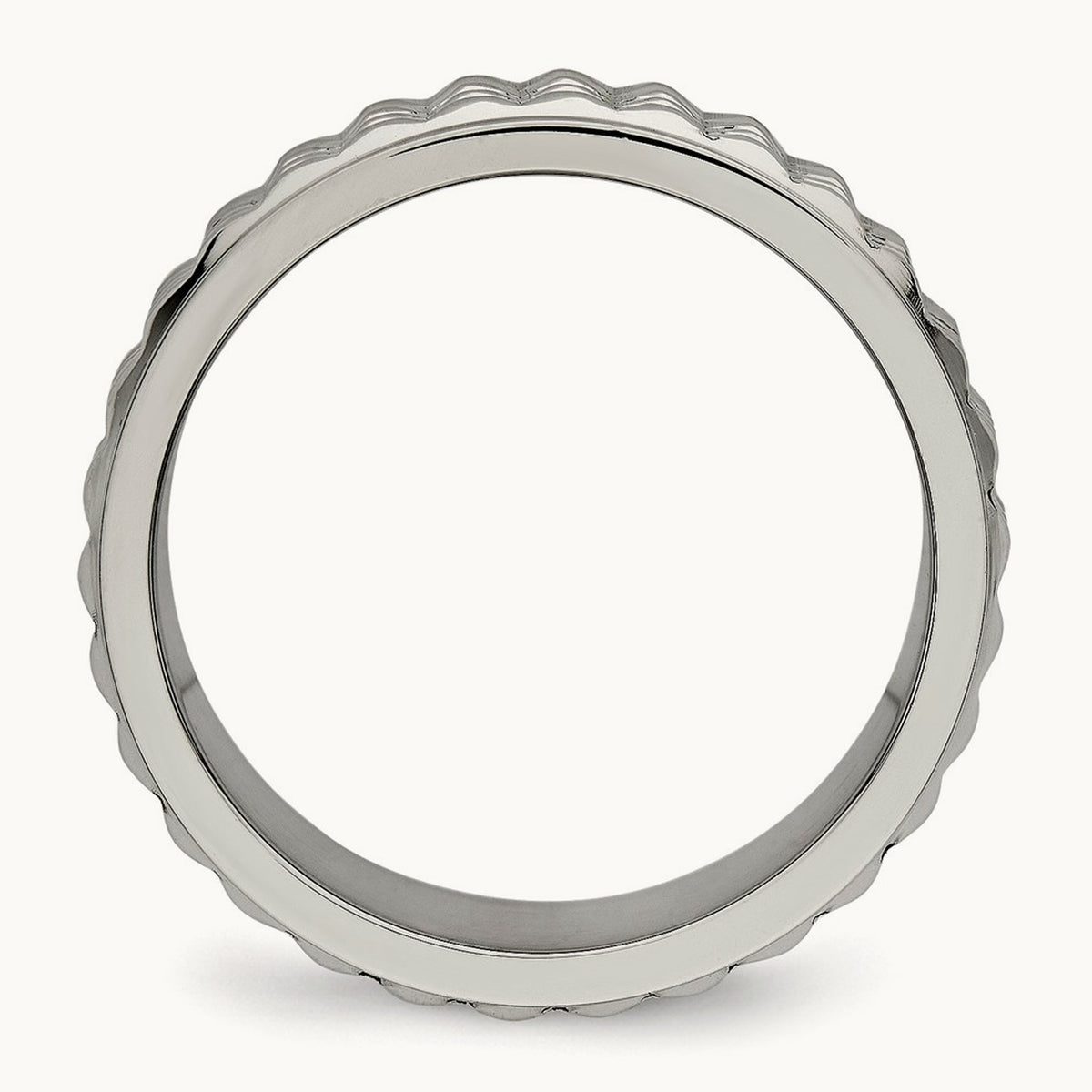 Polished Studded Band, 8mm, Titanium
