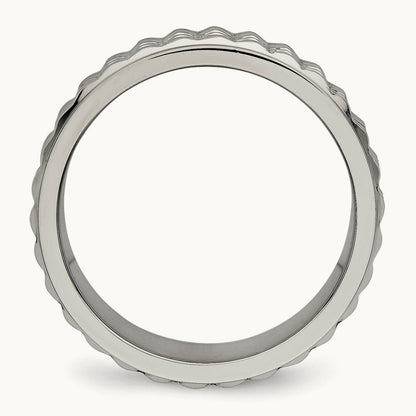 Polished Studded Band, 8mm, Titanium