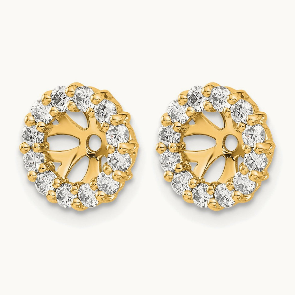 Earring Jacket, 0.75-1.00 ct tw Lab-Grown Diamond — 3/4 ct, 14K Yellow Gold
