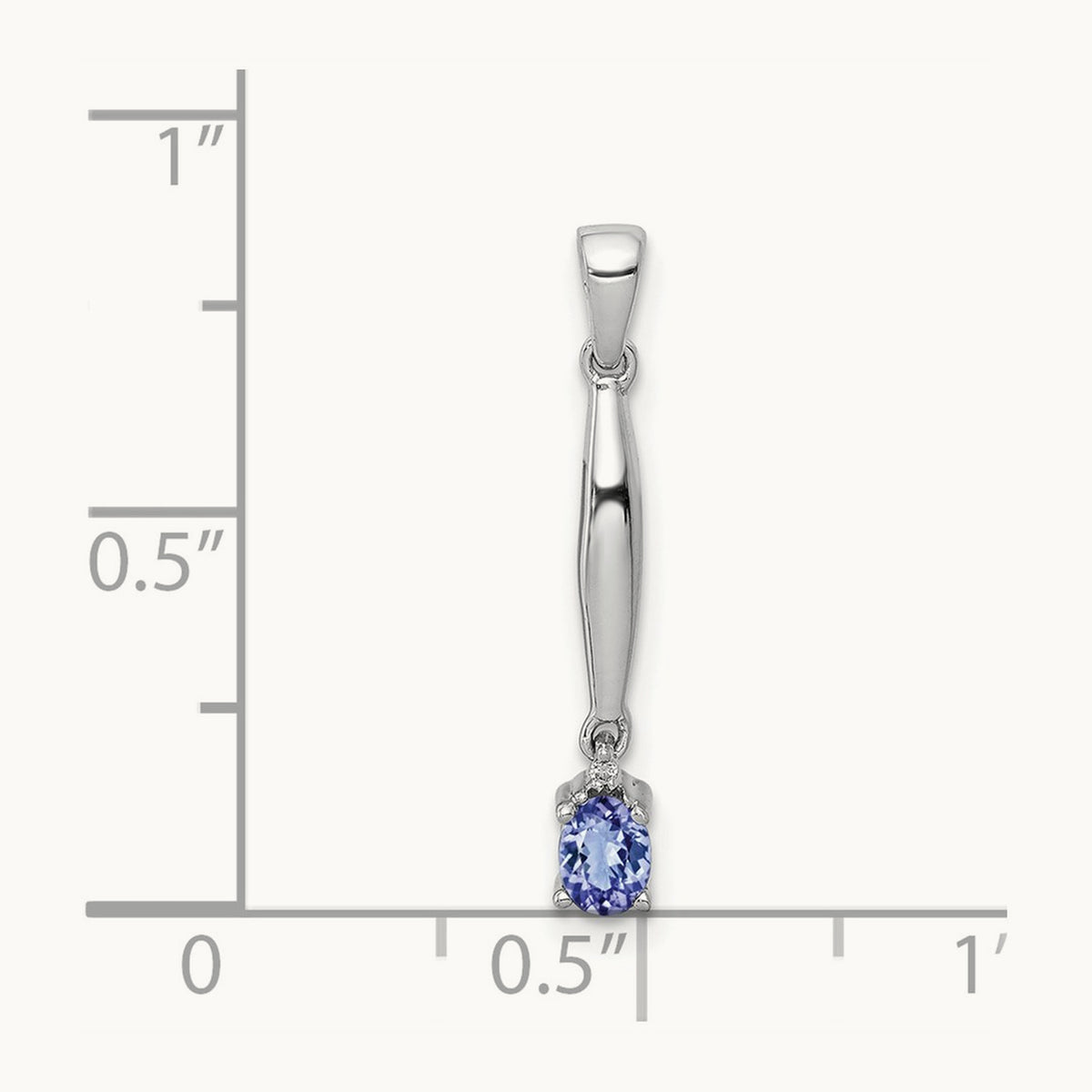 Diamond and .20 Tanzanite Pendant, 14K White Gold