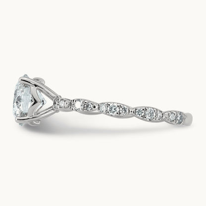 Round Center Ring, 1 7/8-3 1/2 ct Lab-Grown Diamond