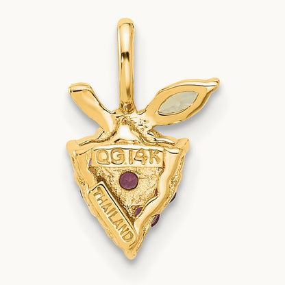 Amethyst and Peridot Grapes Chain Slide, 14K Gold
