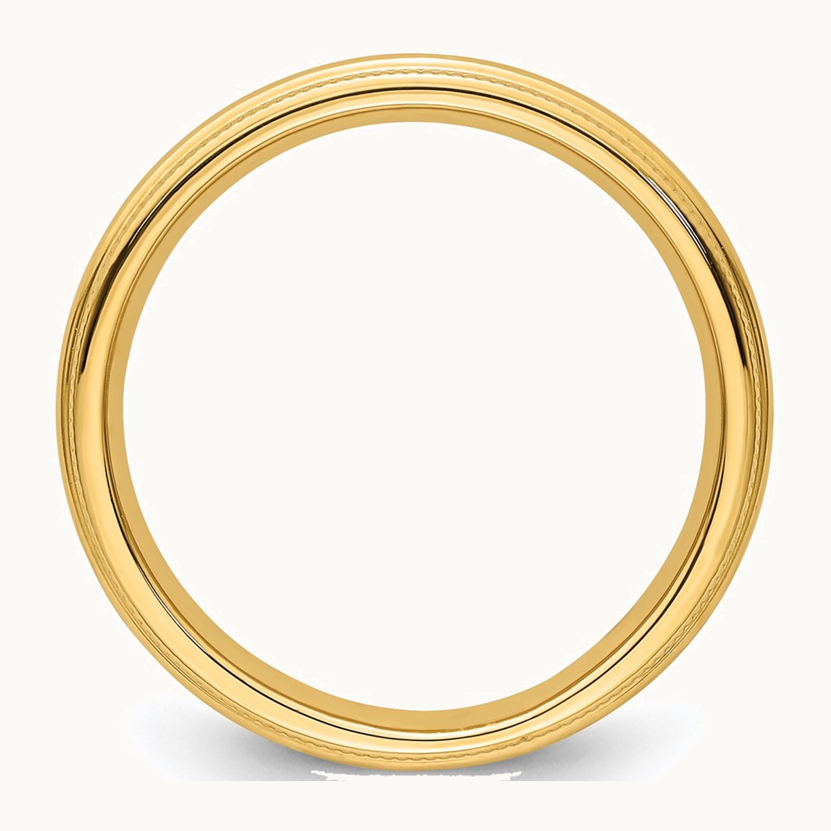 Milgrain Comfort Fit Band — 14K Yellow Gold, 3mm