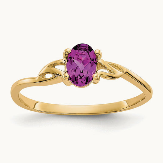 Rhodolite Garnet Birthstone Ring, 14K