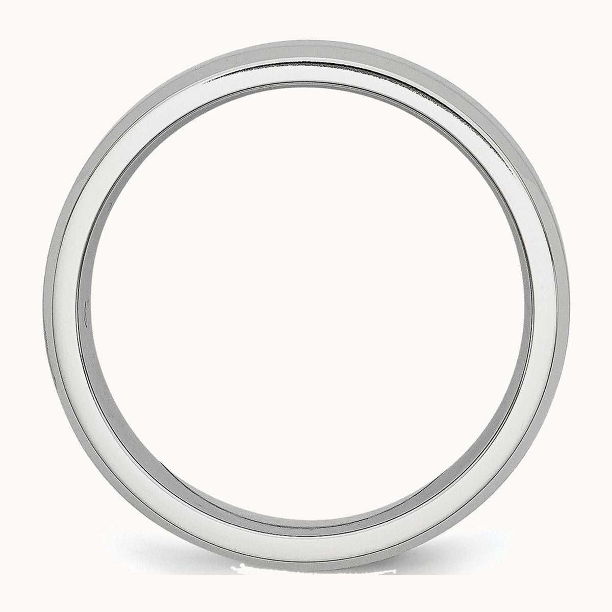 Cobalt Satin and Polished Beveled Edge Band — 6mm