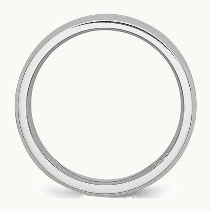 Cobalt Satin and Polished Beveled Edge Band — 6mm