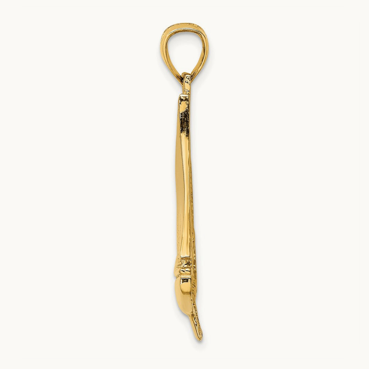 2-D Polished Sailboat Charm — 38.7mm