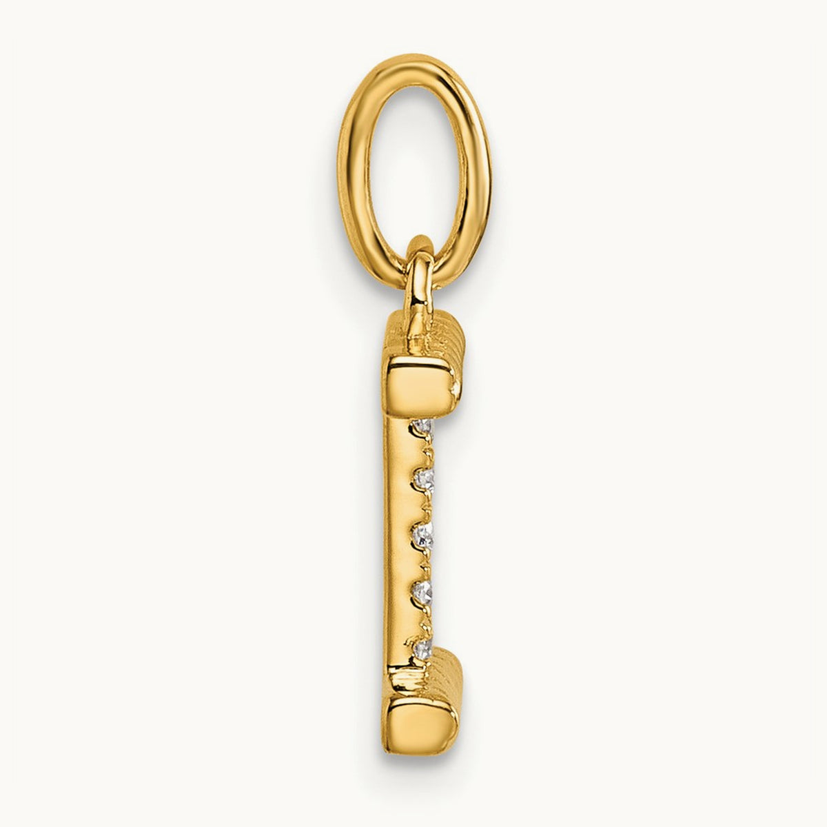 Twisted Diamond Charm — 14K Yellow Gold, I