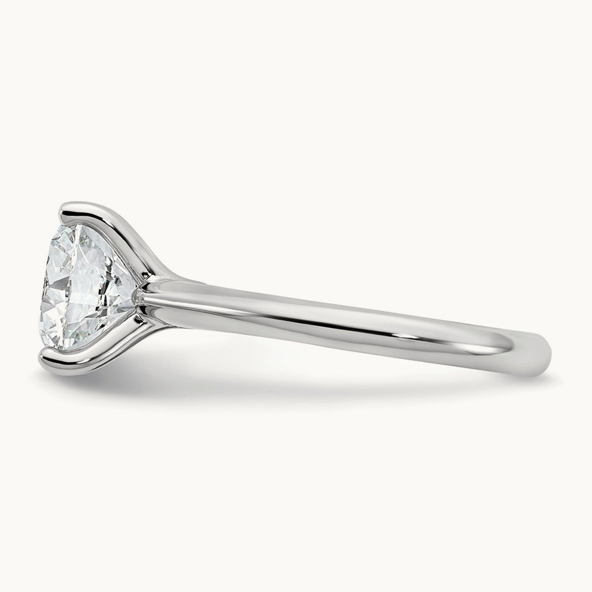 Round 8X Ring, 3.00 ct tw Lab-Grown Diamond — 14K White Gold