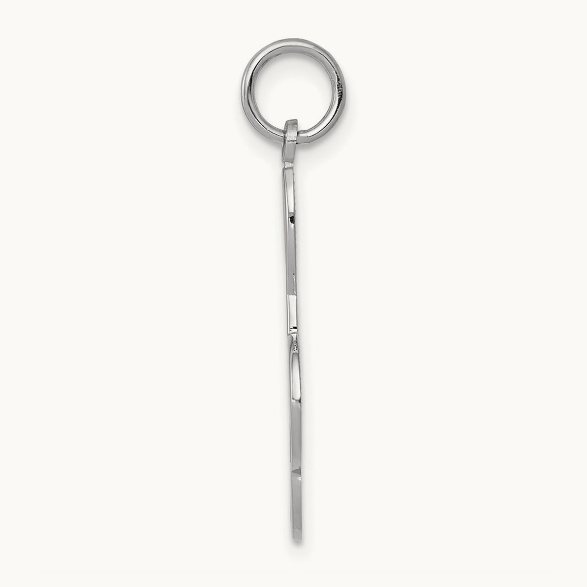 Treble Clef Charm — 14K White Gold