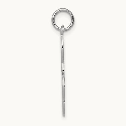Treble Clef Charm — 14K White Gold