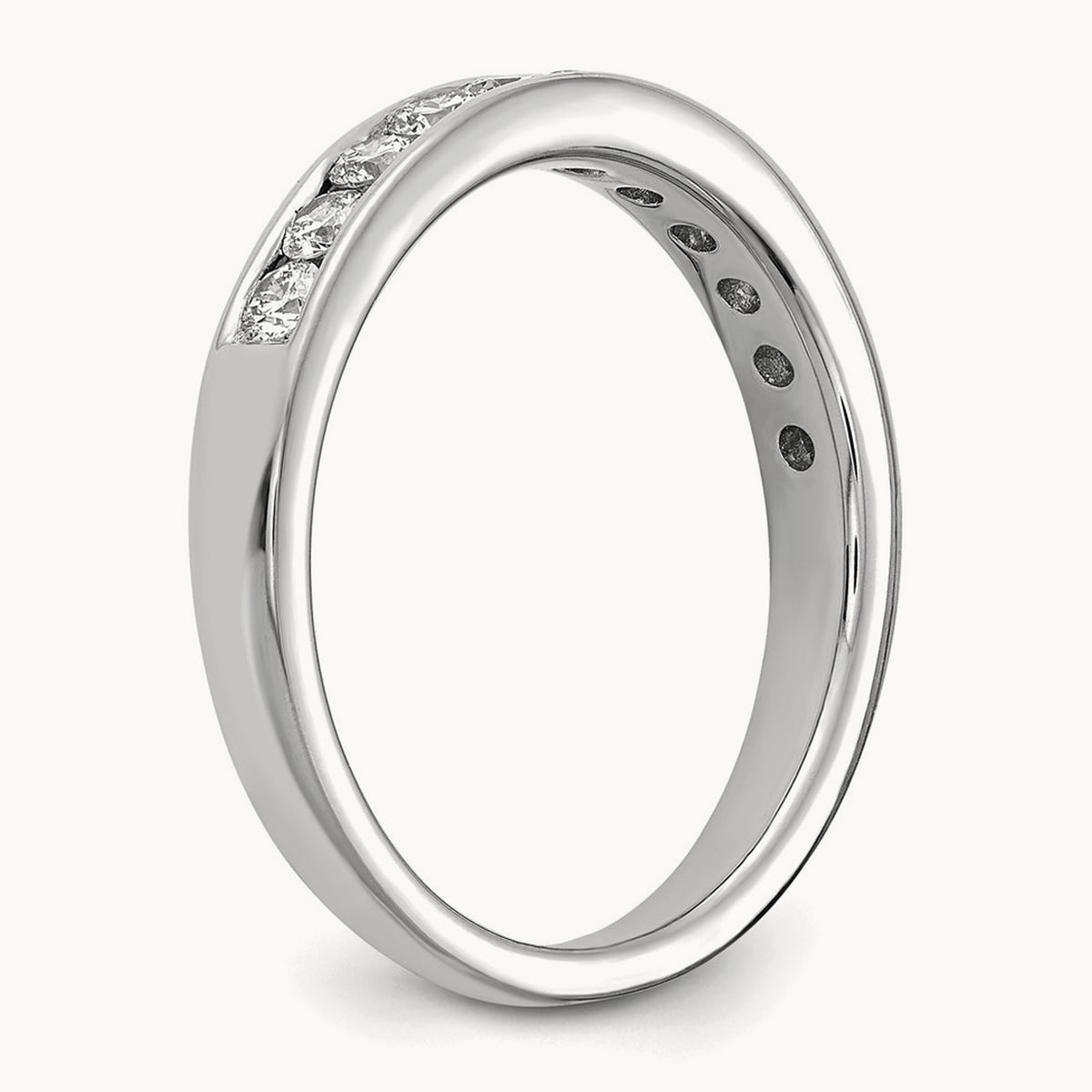 Channel Set Band, 0.10-1.00 ct tw Lab-Grown Diamond — 1/2 ct, 14K White Gold