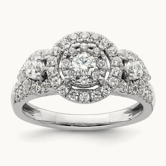 Cluster Engagement Ring, 1.00 ct tw Lab-Grown Diamond