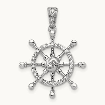 1/6ct. Diamond Ship Wheel Pendant — photo set