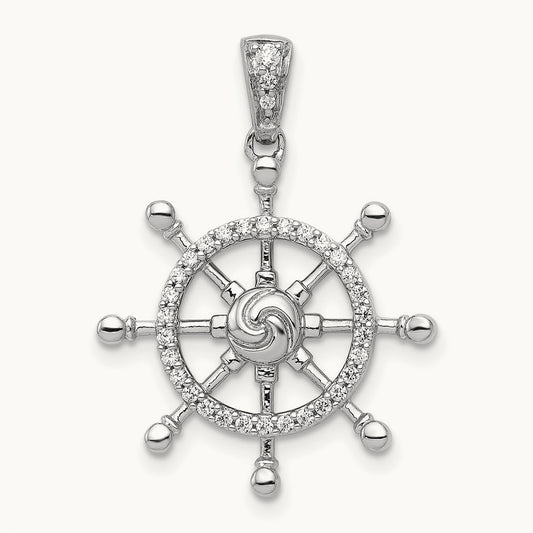 1/6ct. Diamond Ship Wheel Pendant — photo set