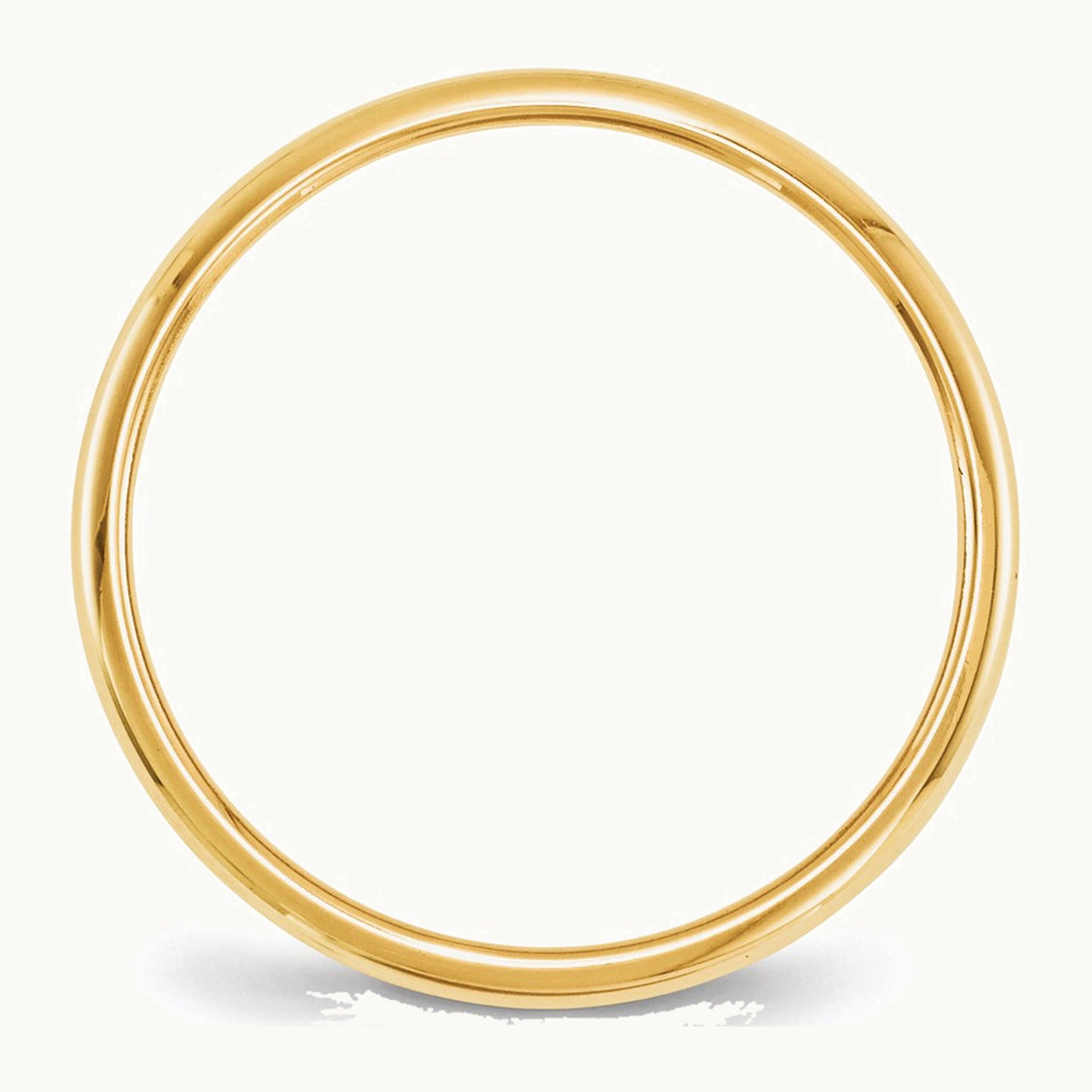14K Yellow Gold 2mm Half-Round Wedding Band
