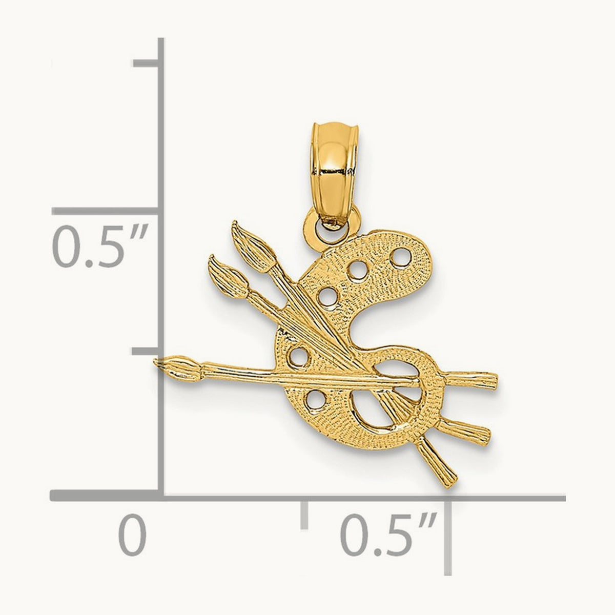 Paint Pallet Charm, 14K
