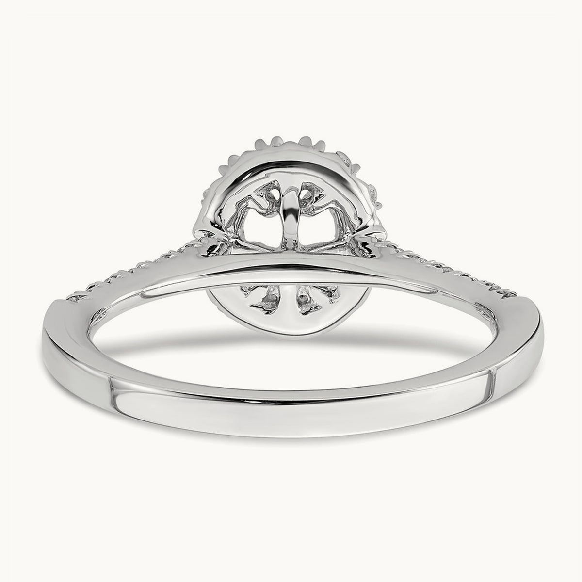 Oval Halo Engagement Ring, 0.25-2.50 ct tw Lab-Grown Diamond — 7/8 ct, 14K White Gold