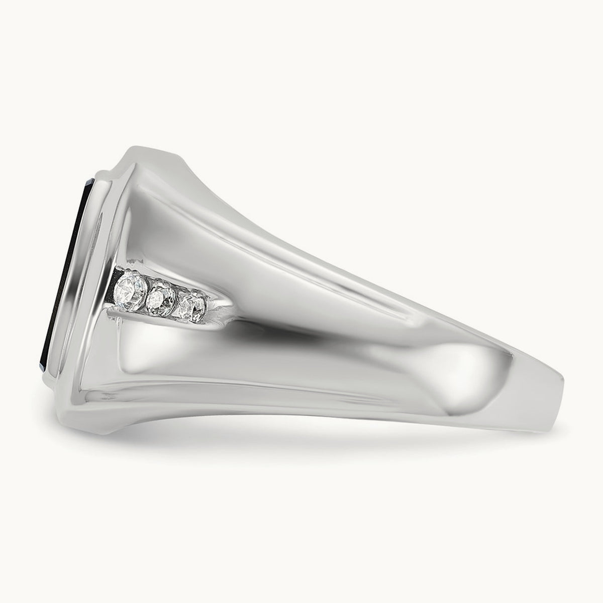 Men's Onyx and Diamond Complete Ring — IBGoodman — photo set