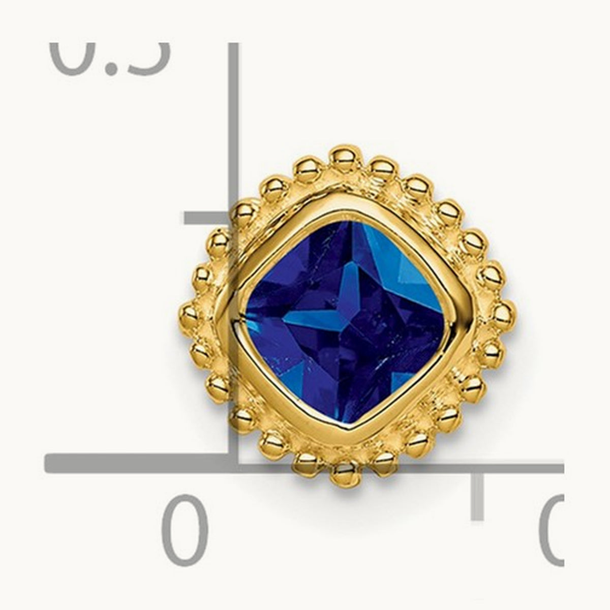 Cushion Sapphire Chain Slide, 14K