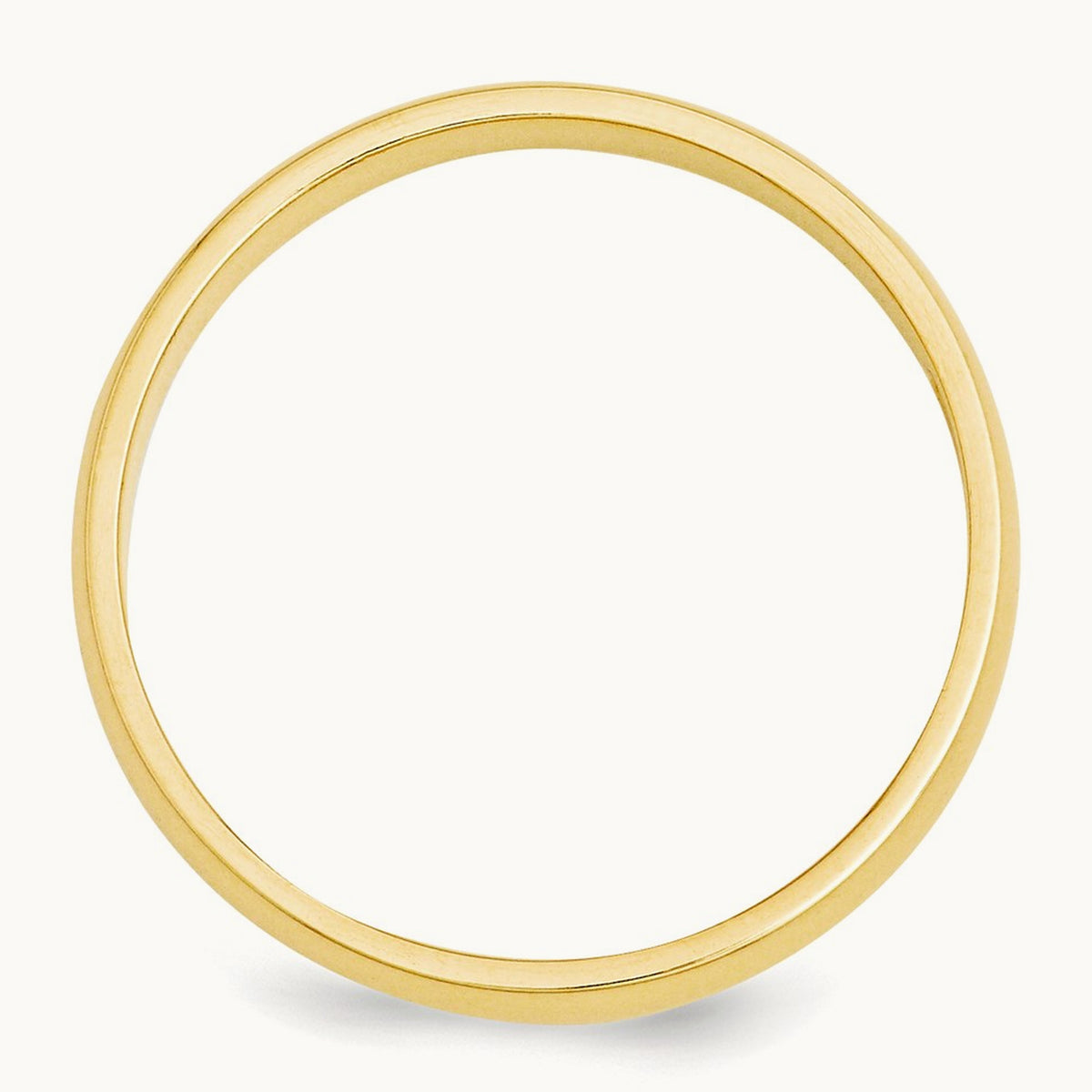 Half-Round Wedding Band — 14K Yellow Gold, 3mm