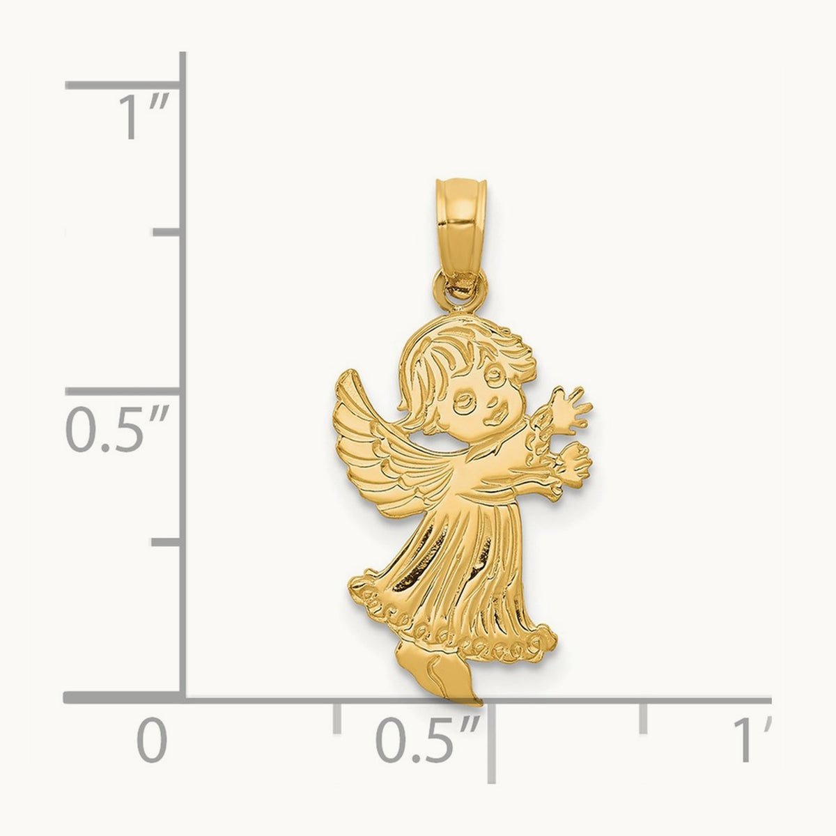 Angel Pendant, 14K