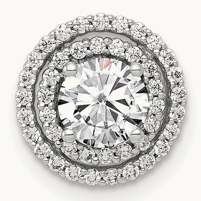 Halo Chain Slide, 0.75 ct tw Lab-Grown Diamond