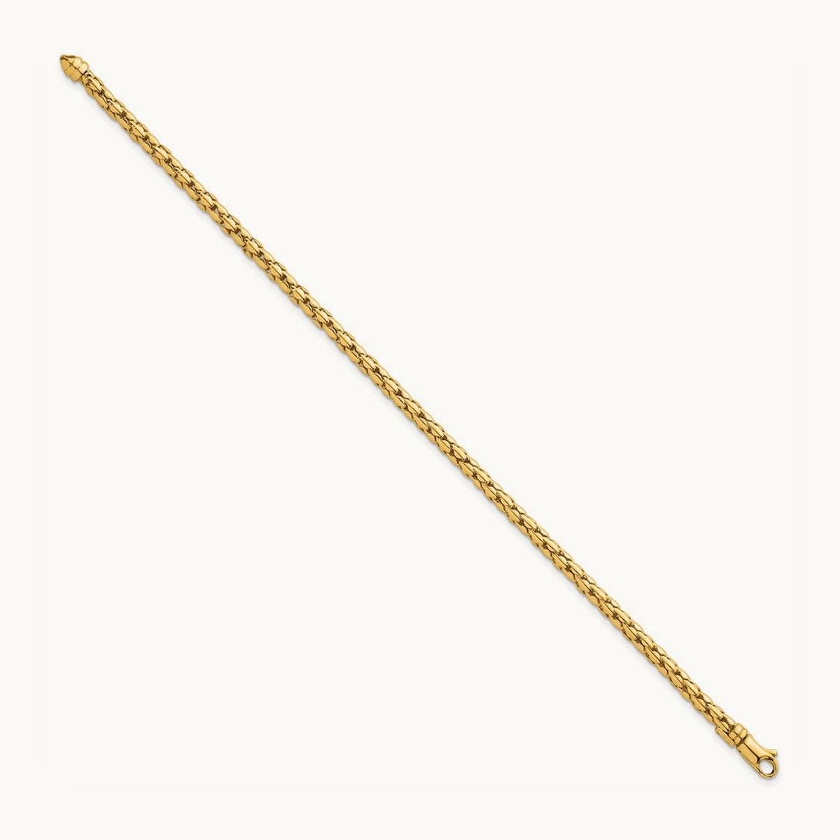 Polished Fancy Bracelet, 3.5mm, 14K