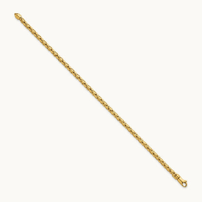 Polished Fancy Bracelet, 3.5mm, 14K