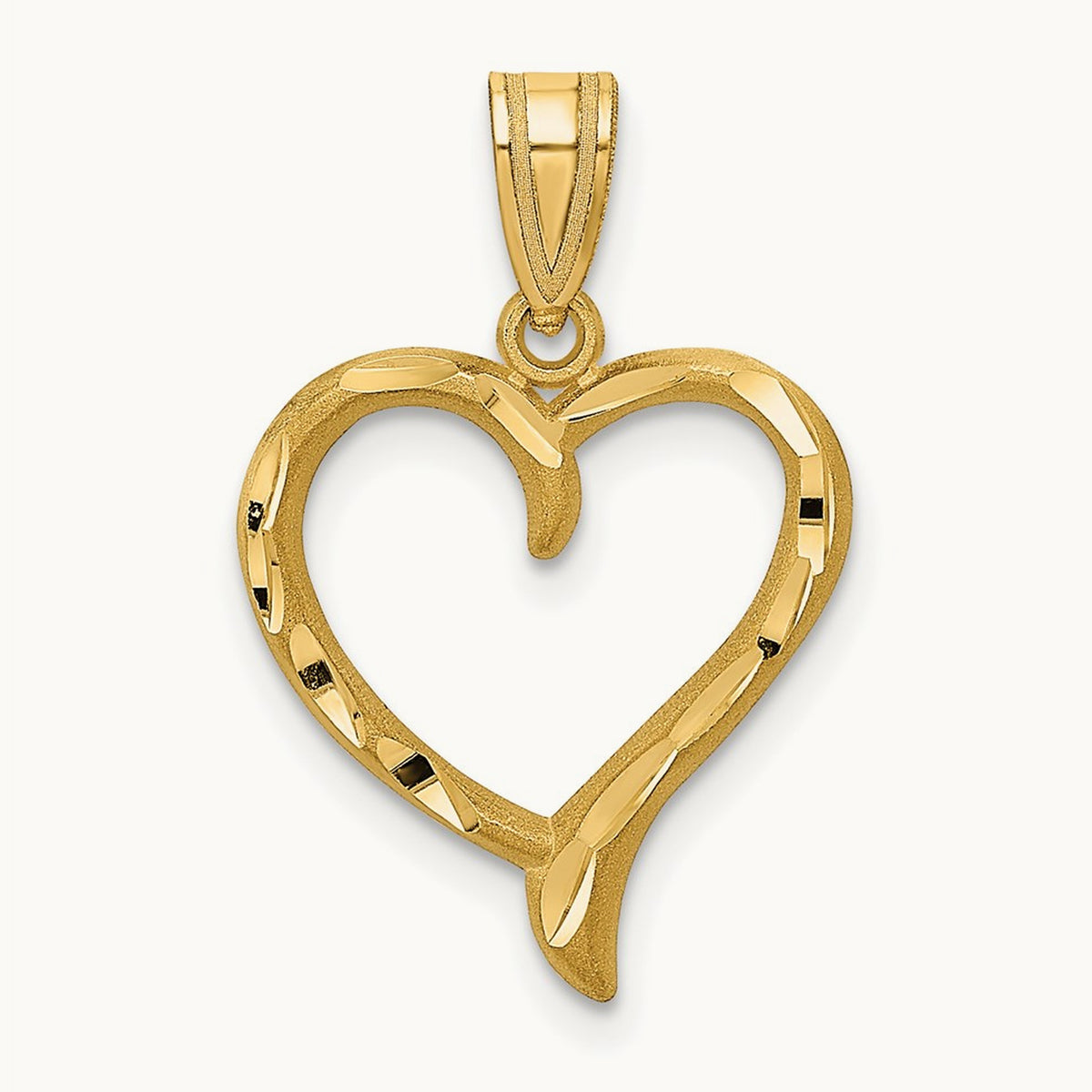 Polished Heart Pendant, 14K