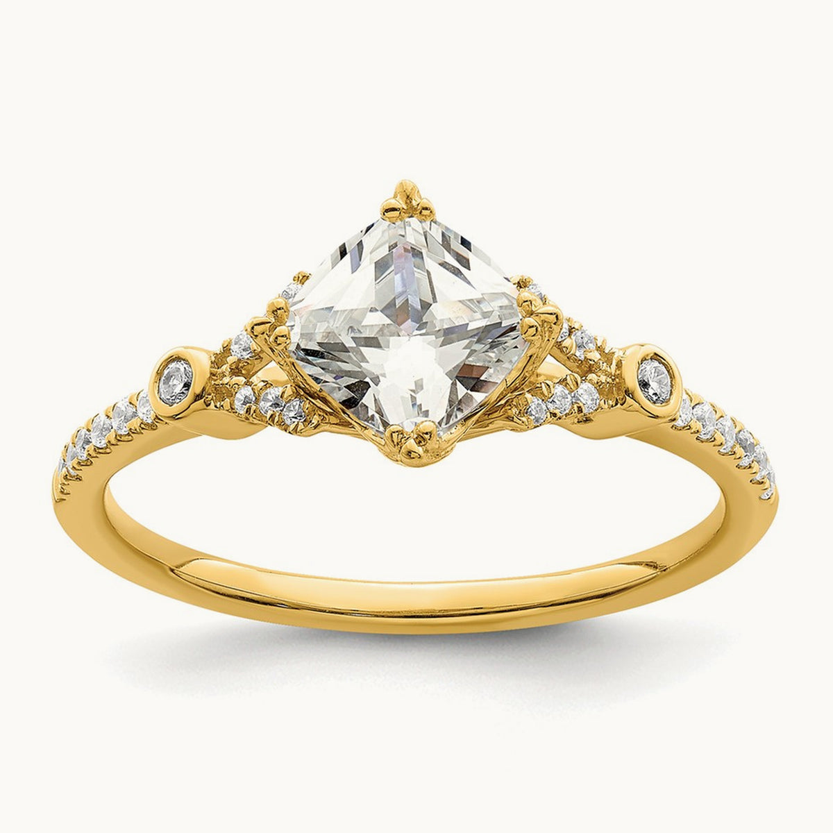 Cushion Semi-Mount Engagement Ring — 1 ct, 7