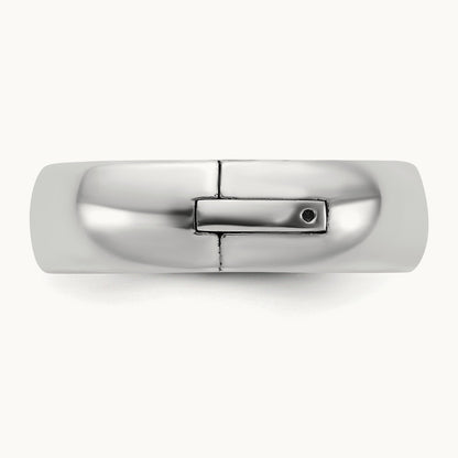 CLIQ Hinged Comfort Fit Wedding Band, 6mm, 14K White Gold