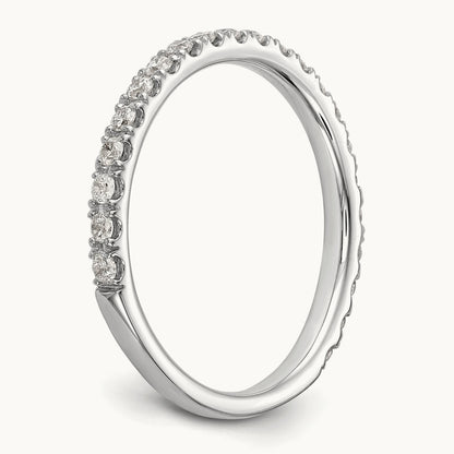 Wedding Band, 0.25 ct tw Lab-Grown Diamond — 14K White Gold