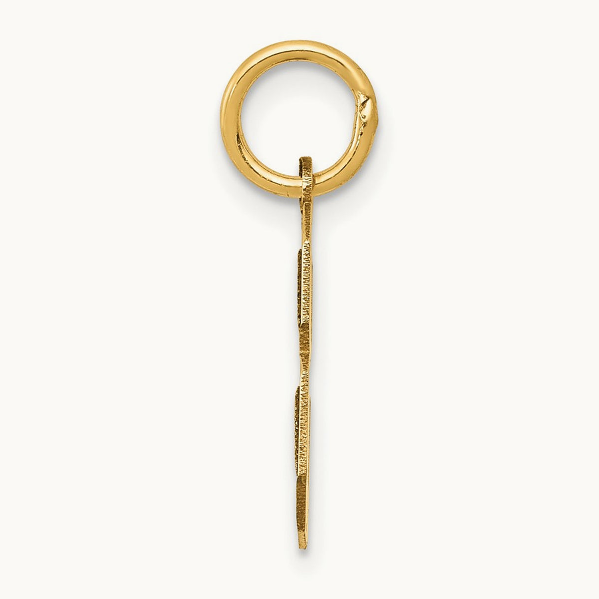Small Satin Number 8 Charm — 14K Yellow Gold