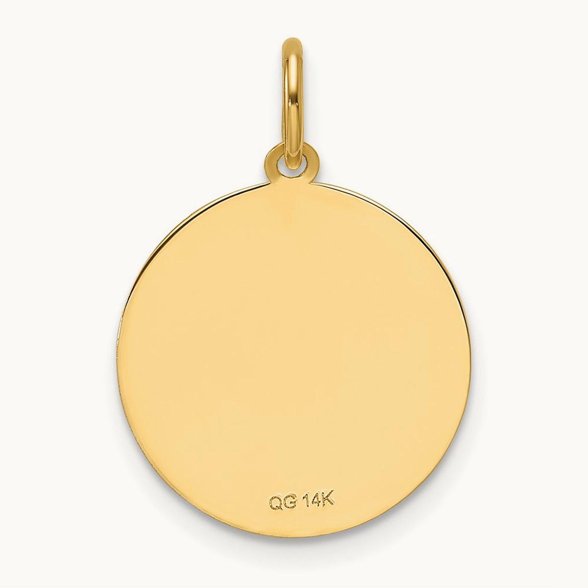 Plain .013 Gauge Engravable Round Disc Charm — 21.2mm