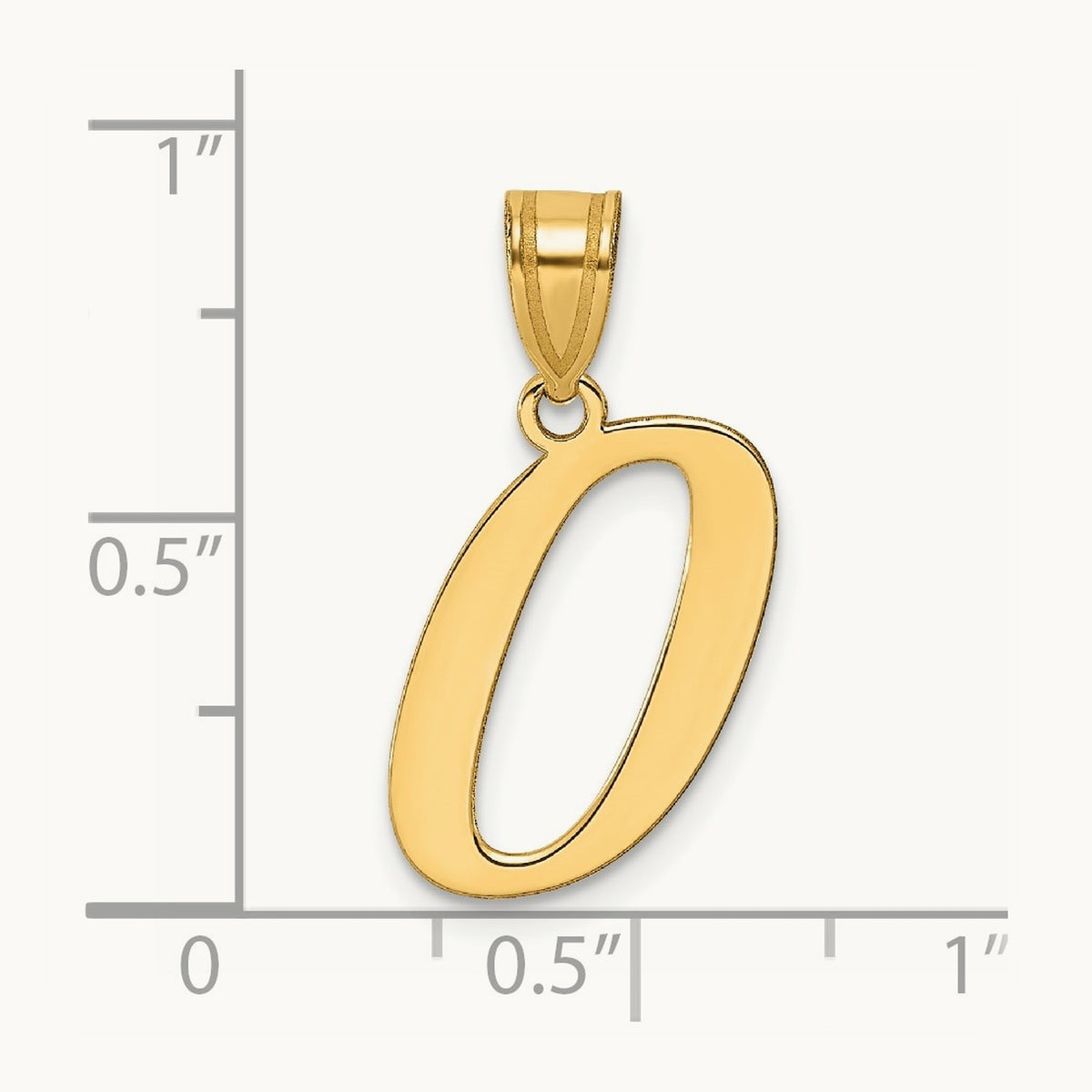 Polished Initial Pendant — O