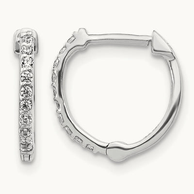 Diamond Hoop Earrings — photo set