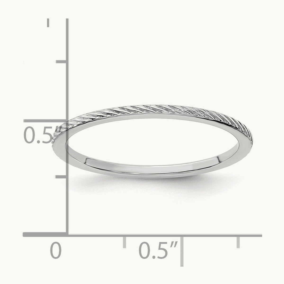 Twisted Wire Pattern Stackable Band — 14K Rose Gold