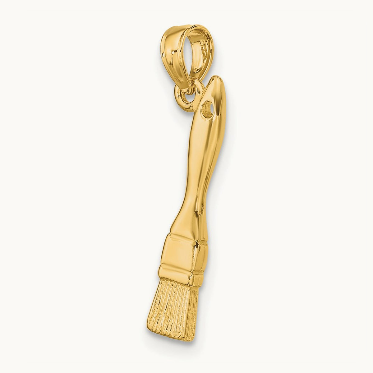 3-D Paint Brush Charm, 14K