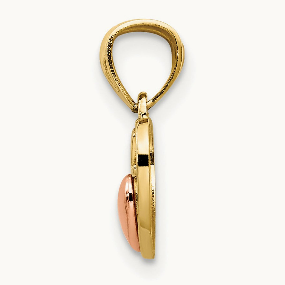 Mini I LOVE U Charm, 14K Two-tone