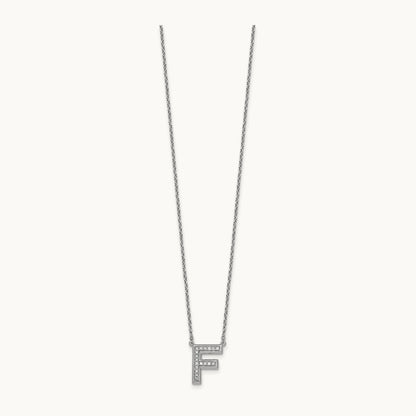 Initial F Necklace, 0.15 ct tw Lab-Grown Diamond