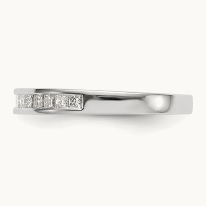 Diamond Wedding Band, 14K White Gold