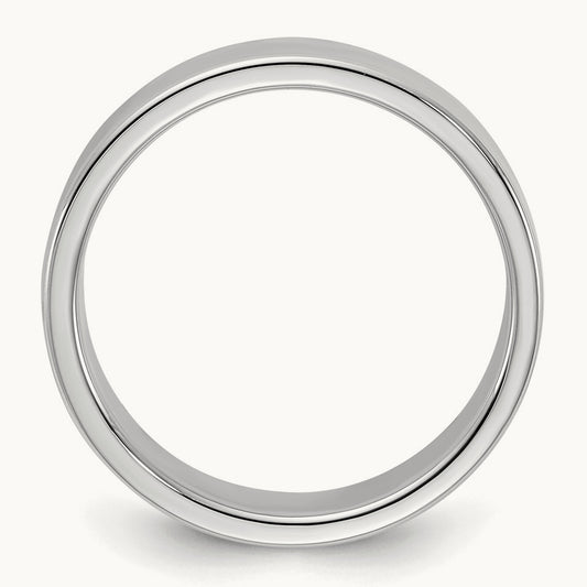 Rhodium-plated Flat Band — photo set
