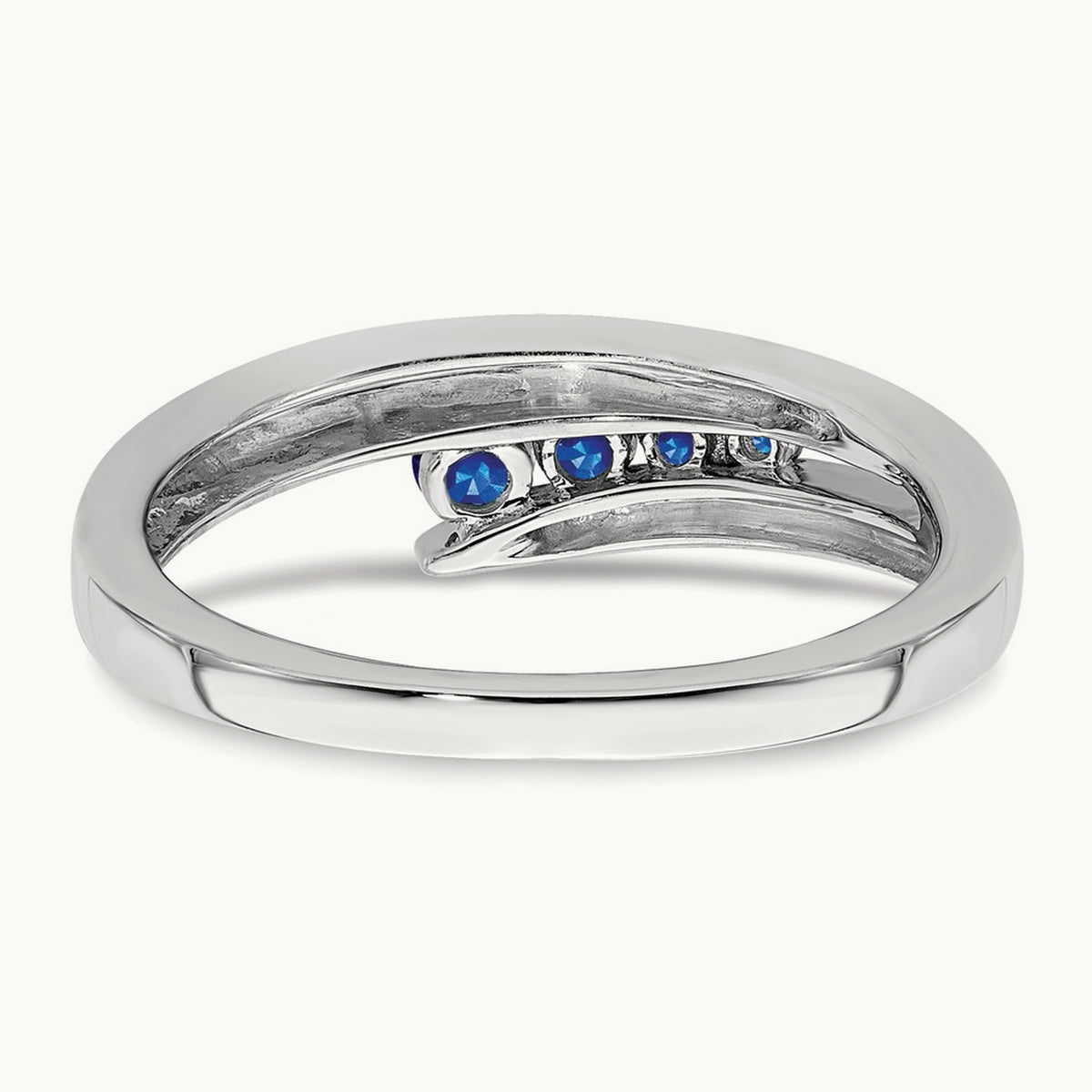 Sapphire 4-stone Ring, 14K White Gold