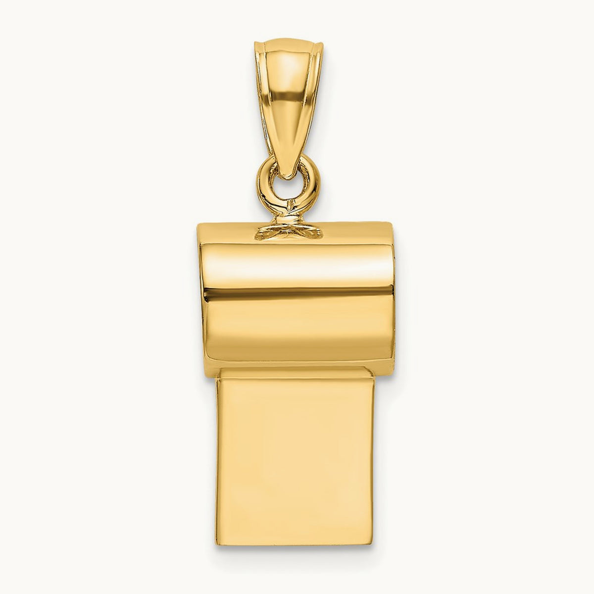 3-D Whistle Charm, 14K