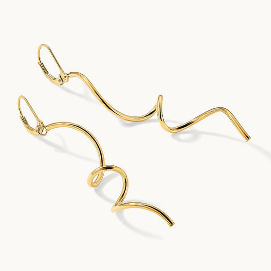 Polished Twisted Leverback Earrings, 14K — Leslie's