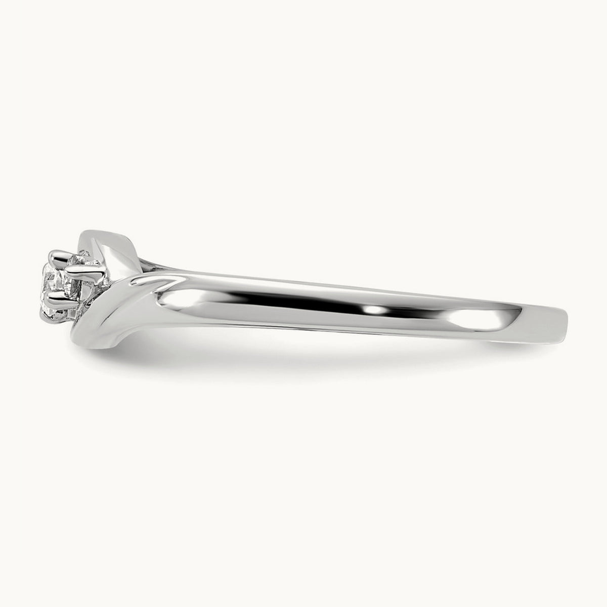 3-stone Diamond Ring — 14K White Gold, 7