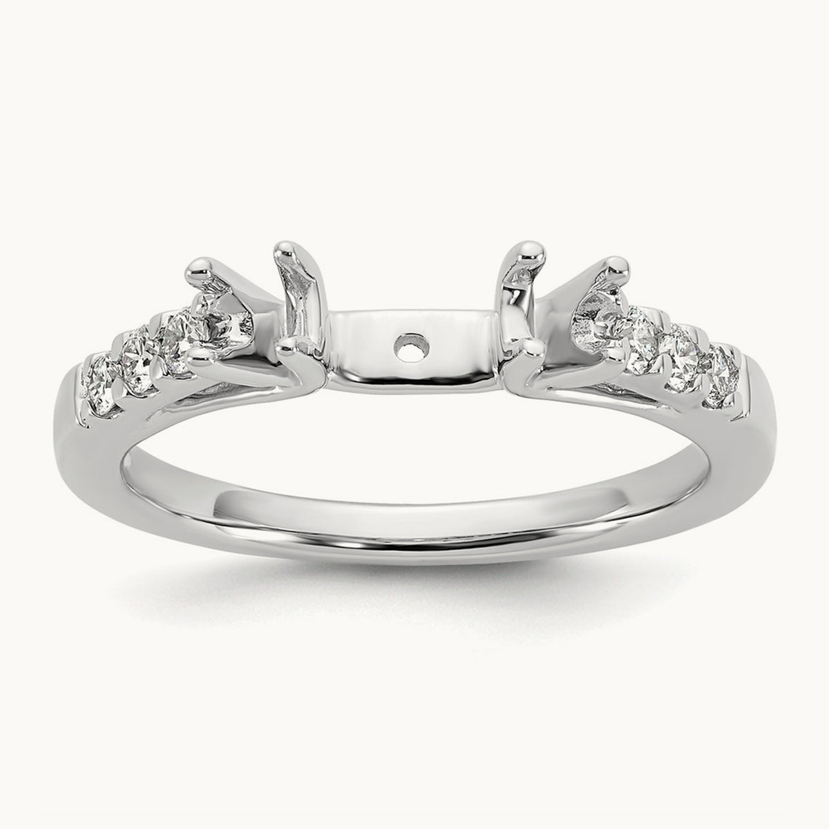 Semi-Mount Peg Set Engagement Ring, 0.50 ct tw Lab-Grown Diamond