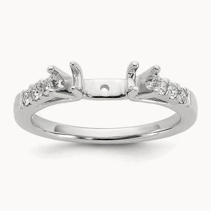 Semi-Mount Peg Set Engagement Ring, 0.50 ct tw Lab-Grown Diamond